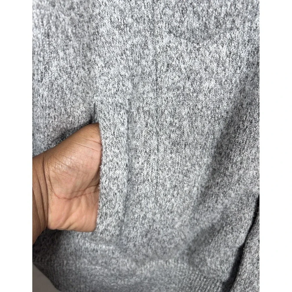 Calvin Klein Jeans marled heather grey sweater sherpa lined trucker jacket sz L